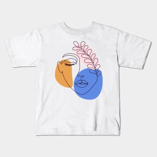 Female Face Kids T-Shirt